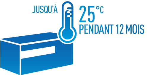 Image d’étagère avec un thermomètre indiquant 25 degrés Celsius pendant 12 mois Image d’étagère avec un thermomètre indiquant 25 degrés Celsius pendant 12 mois