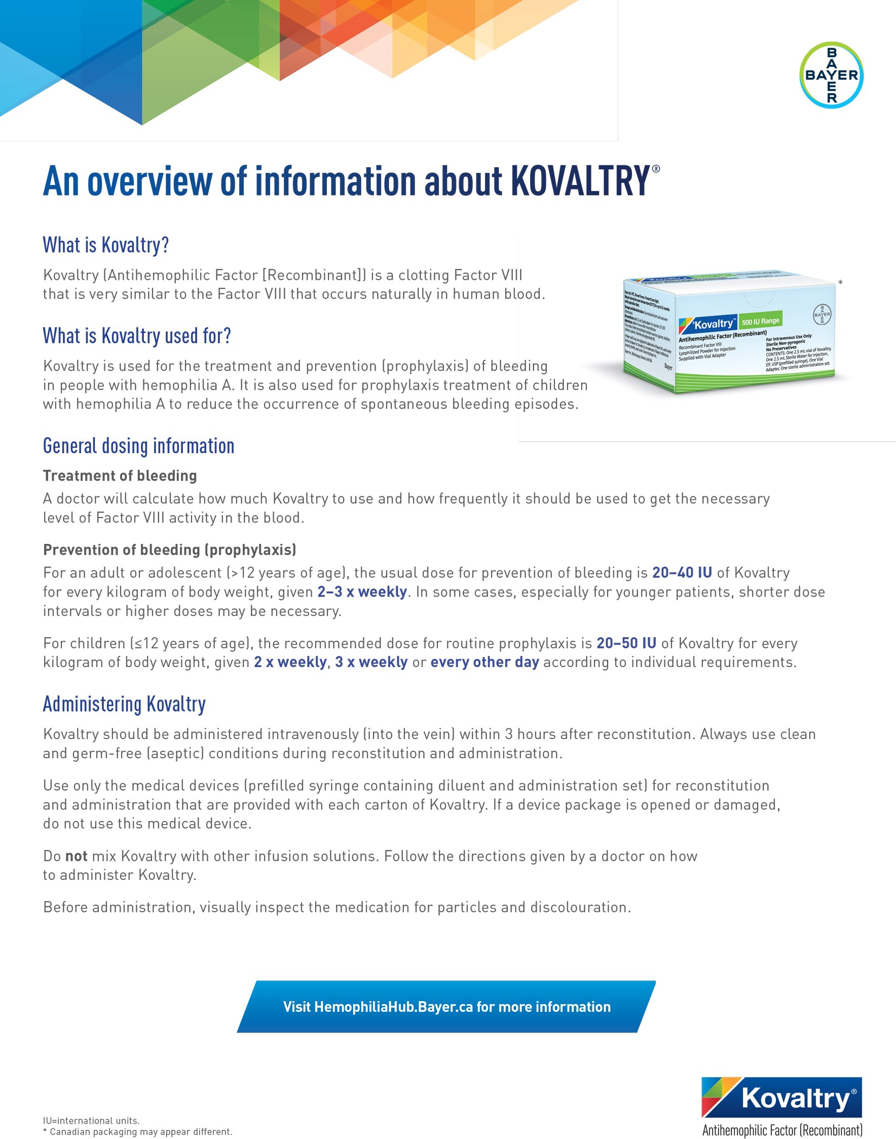 A picture of the Kovaltry patient tear pad